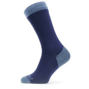 Nepromokavé ponožky SealSkinz WP Warm Weather Mid Lenght Velikost ponožek: 39-42 / Barva: modrá/světle modrá