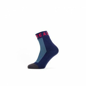 Nepromokavé ponožky SealSkinz WP Warm Weather Ank Lenght + Hydrostop Velikost ponožek: 36-38 / Barva: modrá/šedá