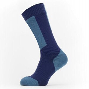 Nepromokavé ponožky SealSkinz WP Cold Weather Mid Lenght + Hydrostop Velikost ponožek: 36-38 / Barva: modrá/světle modrá