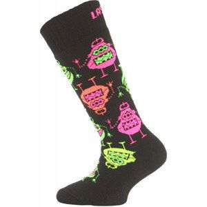 Dětské ponožky Lasting SJE Velikost ponožek: 24-28 / Barva: černá/růžová