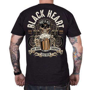 Triko BLACK HEART Beer Biker  černá  3XL