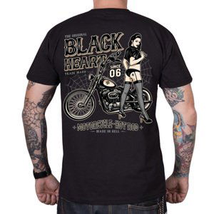 Triko BLACK HEART Chopper Pussy  černá  XL