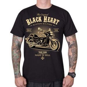 Triko BLACK HEART Harley  černá  3XL