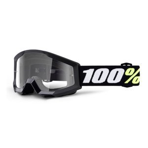 Dětské motokrosové brýle 100% Strata Mini  Gron černá, čiré plexi