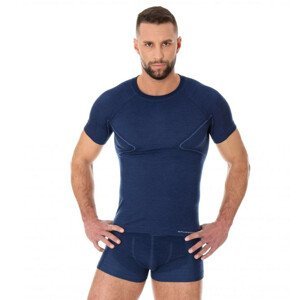 Pánské tričko Brubeck Active Wool s krátkým rukávem  Navy Blue  XL