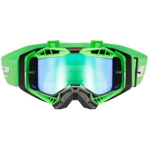 Motokrosové brýle LS2 Aura Pro Black H-V Green iridiové sklo