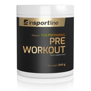 Doplněk stravy inSPORTline Pre Workout příchuť multivitamin 240g
