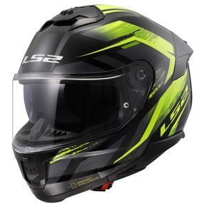 Moto přilba LS2 FF808 Stream II Fury Black H-V Yellow  S (55-56)