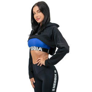 Crop mikina s kapucí Nebbia GYM TIME 259  Black  XS