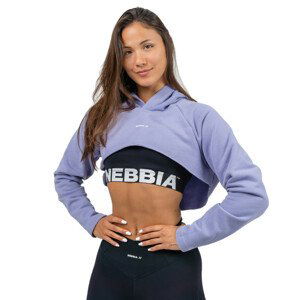 Crop mikina s kapucí Nebbia GYM TIME 259  light purple  M