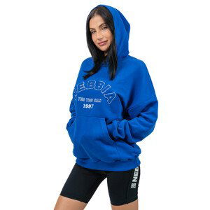 Oversize mikina s kapucí Nebbia GYM RAT 256  Blue  M