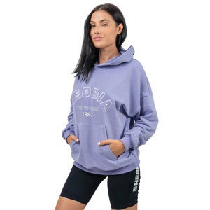 Oversize mikina s kapucí Nebbia GYM RAT 256  light purple  S