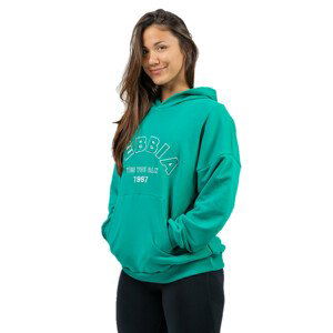 Oversize mikina s kapucí Nebbia GYM RAT 256  Green  L