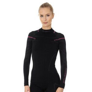 Dámské triko Brubeck Thermo s dlouhým rukávem  Black/Pink  XS