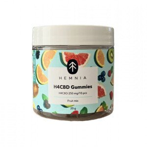 H4CBD Gummies Hemnia, 250 mg H4CBD, 10 ks  Fruit Mix