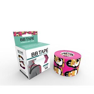 Kineziologický tejp BB Tape pro citlivou pokožku Barva: tučňák růžový