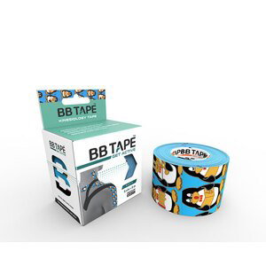 Kineziologický tejp BB Tape pro citlivou pokožku Barva: tučňák modrý