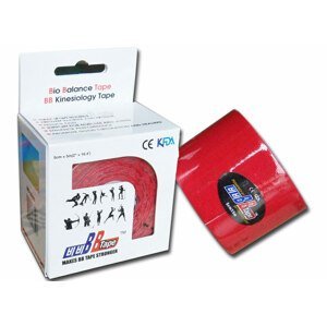 Kineziologický tejp BB Tape s turmalínem - 5mx5cm Barva: červená