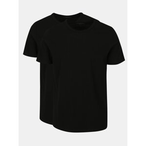 Sada dvou černých pánských triček s krátkým rukávem Jack & Jones - Pánské