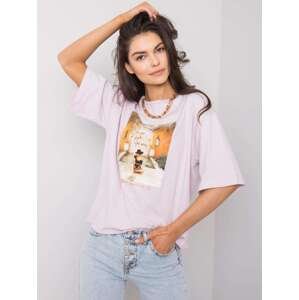Lilac dámské tričko s potiskem Morris