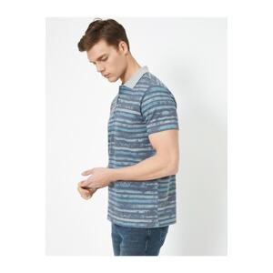 Koton Men's Polo Neck Short Sleeve Striped T-Shirt.