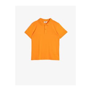 Koton Boys' Polo Neck Short Sleeve Cotton T-Shirt with Buttons.