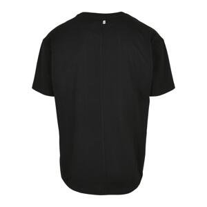 Zakřivené oversized tričko z organické bavlny, 2 balení černá+černá