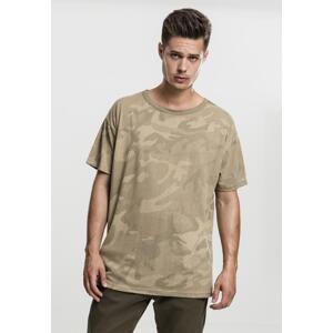 Camo Oversized Tee písková kamufláž