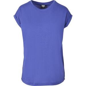Dámské tričko s prodlouženým ramenem modrofialové