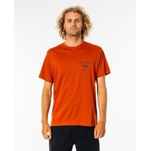 Tričko Rip Curl FADE OUT ICON TEE  Red Dirt