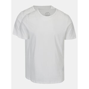Sada dvou bílých pánských triček s krátkým rukávem Jack & Jones B - Pánské