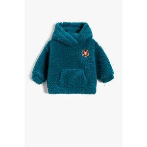 Koton Hooded Plush Kangaroo Pocket Sweatshirt
