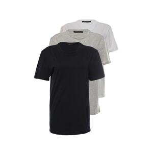 Trendyol 3-Pack Men's Multi Color Basic Slim Fit 100% Cotton Crew Neck Short Sleeve T-Shirt