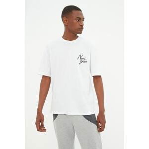 Trendyol White Men's Printed T-Shirt