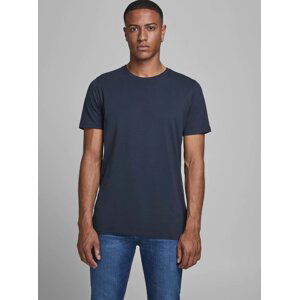 Tmavě modré basic tričko Jack & Jones Organic - Pánské