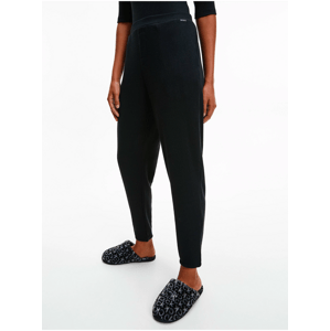 Černé dámské žebrované kalhoty na spaní Calvin Klein Jeans Ease - Dámské
