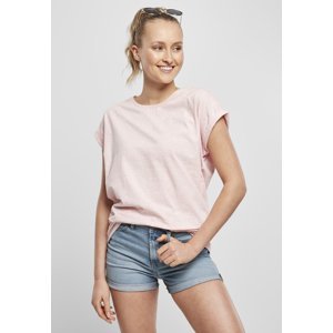 Dámské tričko Melange Extended Shoulder Tee růžové melanžové