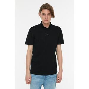 Trendyol Black Men's Slim Fit Cotton Polo Collar T-shirt T-shirts