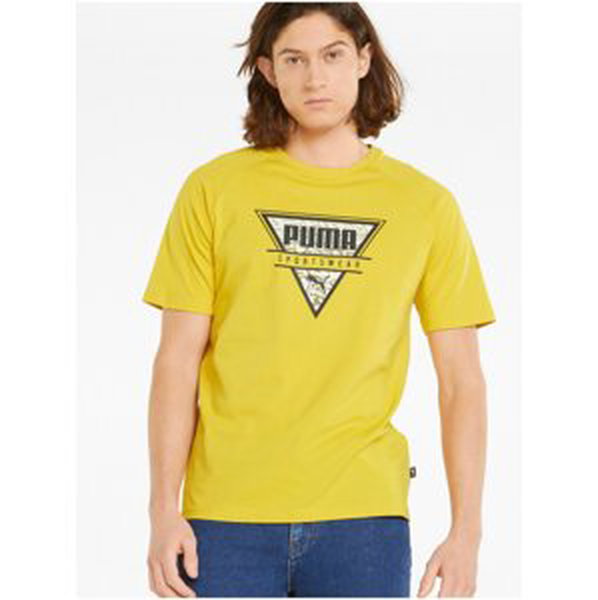Žluté pánské tričko Puma Summer - Pánské