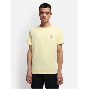 Světle žluté pánské tričko NAPAPIJRI Selbas - Pánské