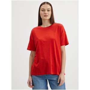 Červené volné basic tričko Noisy May Mathilde - Dámské