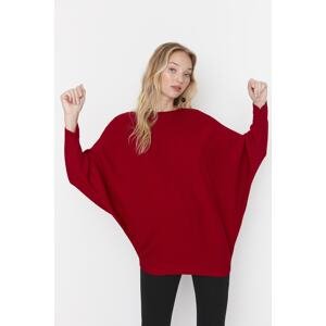Trendyol Burgundy Boat Collar Knitwear Sweater