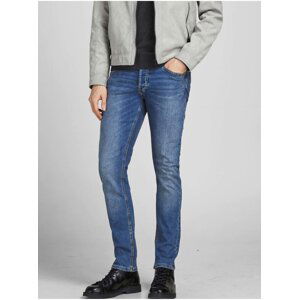 Modré slim fit džíny Jack & Jones Glenn - Pánské