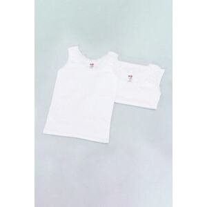 Dagi White 2-Piece Combed Cotton Girls Undershirt