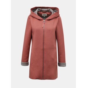 Růžový dámský lehký kabát s kapucí ONLY Lena - Dámské