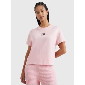 Růžové dámské tričko Tommy Jeans - Dámské