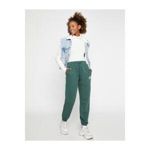 Koton Jogger Sweatpants with Pocket Detail, Laced Waist, Fleece Inside