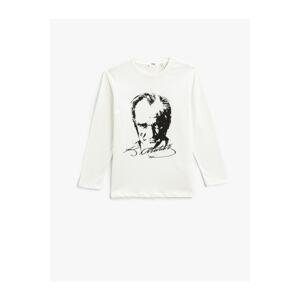 Koton Atatürk T-Shirt Long Sleeve Cotton