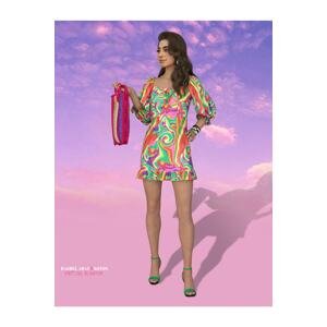 Koton Rachel Araz X - Sweetheart Neck Balloon Sleeves Mini Dress
