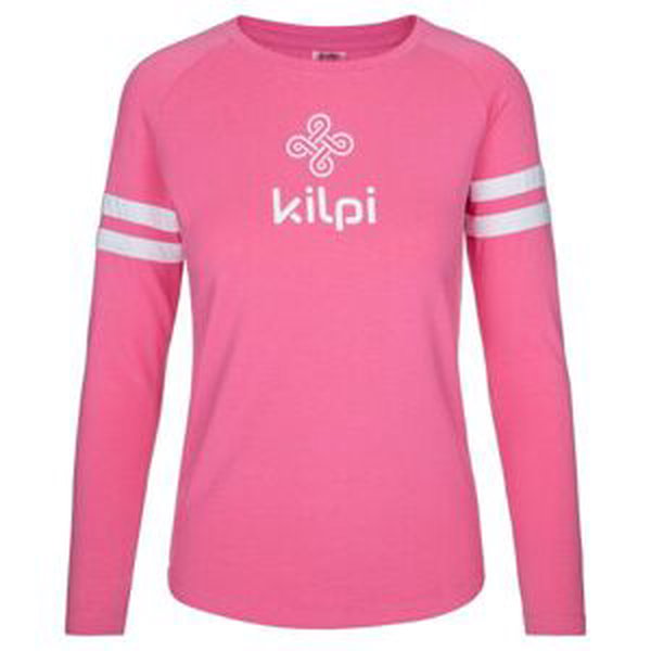 Dámské bavlněné tričko s dlouhým rukávem Kilpi MAGPIES-W RŮŽOVÁ
